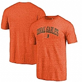Miami Hurricanes Fanatics Branded Heathered Orange Hometown Arched City Tri Blend T-Shirt,baseball caps,new era cap wholesale,wholesale hats